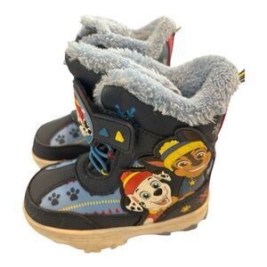 PAW PATROL Kids Snow Boots Toddler Size 8 US Chase Marshall Waterproof Insulated